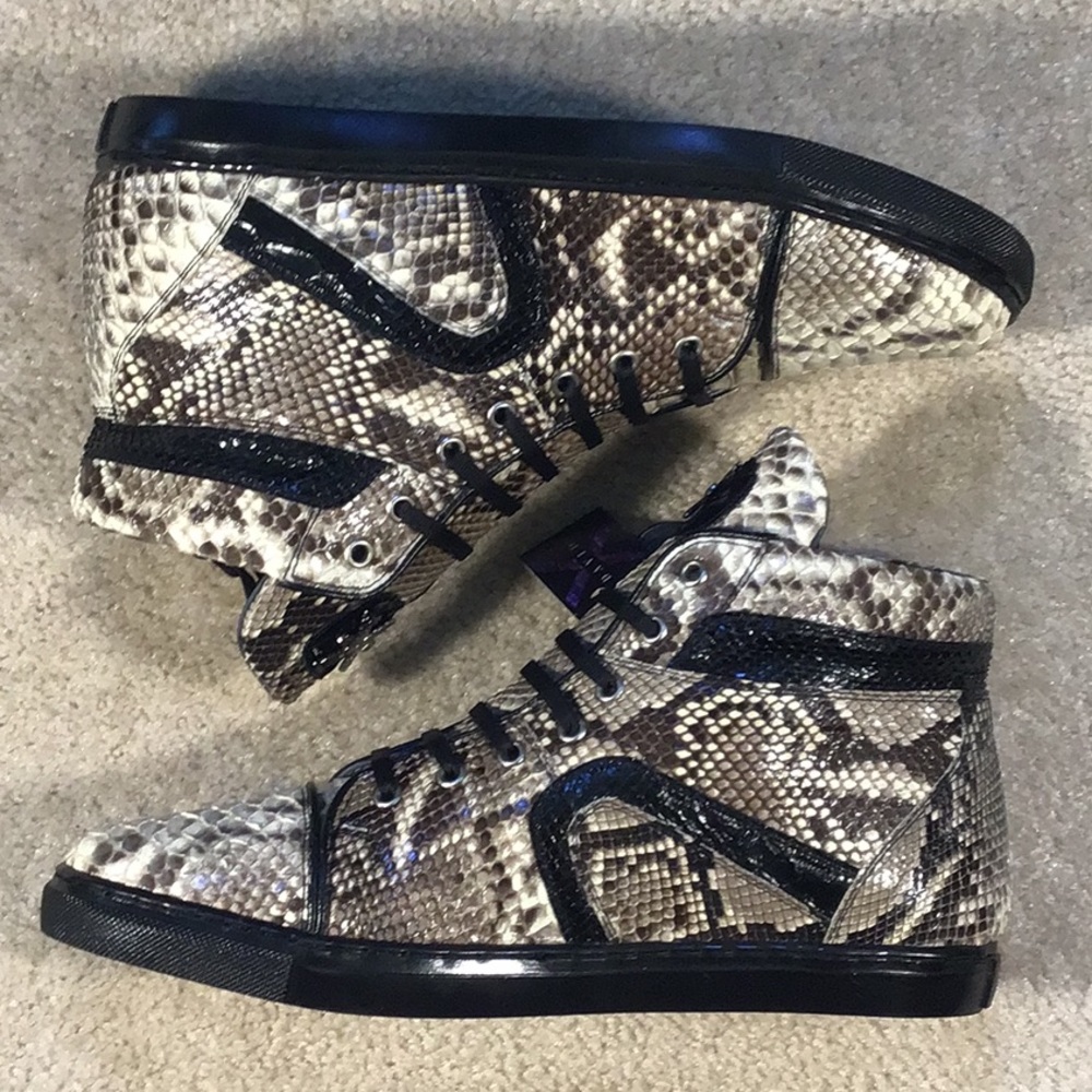New Beautiful David X Python Skin Fashion Sneaker - image 4